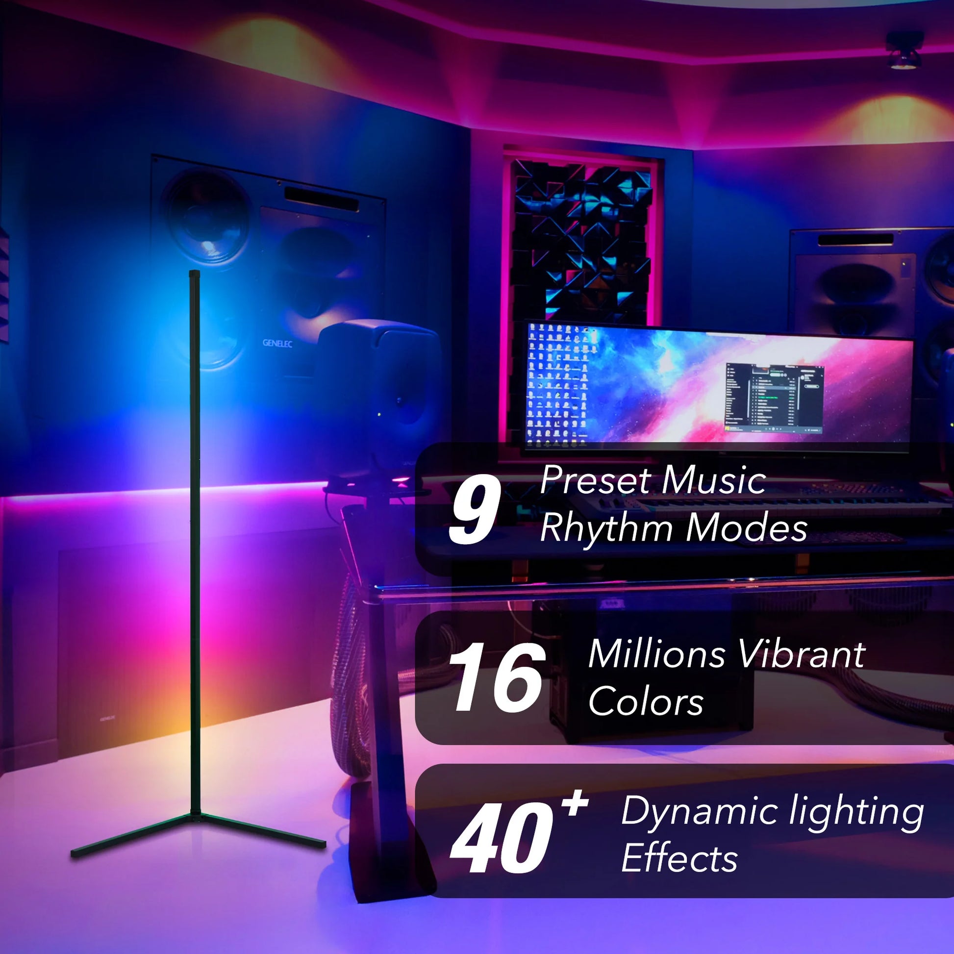 "AuraCorner RGB Floor Lamp – Create the Perfect Vibe Instantly"